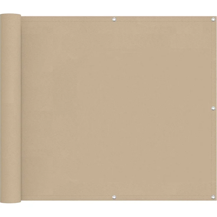 vidaXL Balkonsichtschutz Beige 100x500 cm Oxford-Stoff 42030680 – Bild 1
