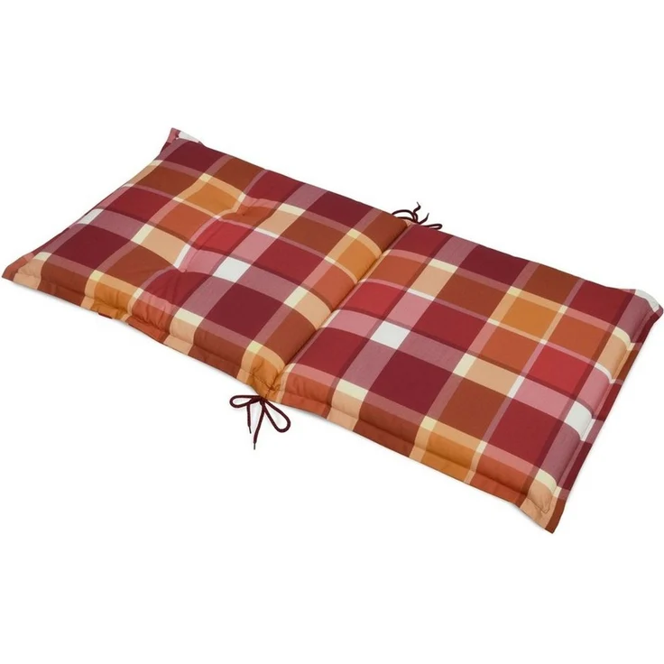 Beautissu 4er Set Niedriglehner Auflage Sunny 100 x 50 x 6 cm Rot – Bild 3