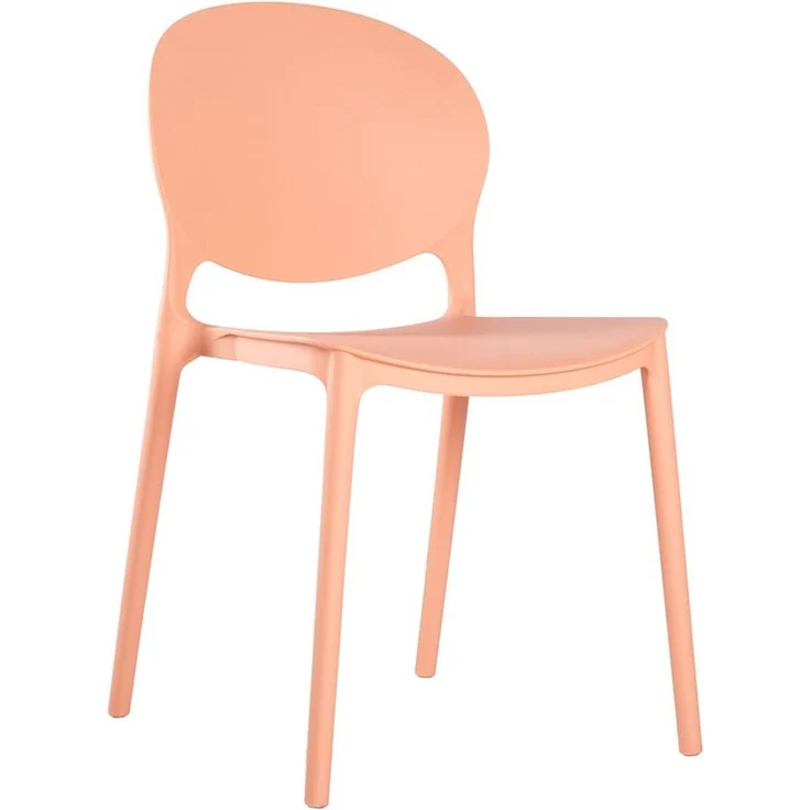 Lüllmann Besucherstuhl Designstuhl aus Polypropylen, Farbe rosé (1, 1 St), Designerstuhl aus Kunststoff, robust, pflegeleicht