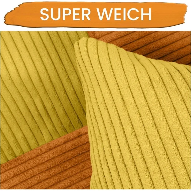 Amilian Kissenbezüge - 2er Set Kissenbezug - Zierkissenbezüge - Kissenhüllen, (2 Stück), 40x40 cm, Kissenhülle für Dekokissen, Kissen, Zierkissen, Sofakissen