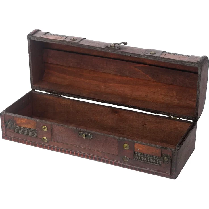 HMF Geschenkbox Vintage Weinbox, Geschenkkiste für besondere Anlässe, Deko Geschenk aus Holz für 1 Weinflasche, Querformat, Portugal – Bild 3