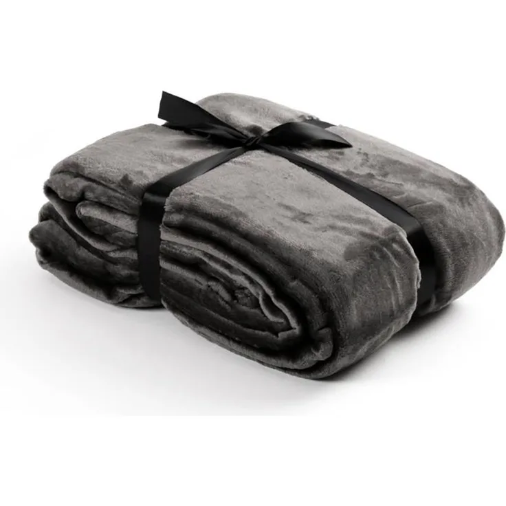 Estexo Kuscheldecke, Flanell Polyester, Grau, 210x280 cm