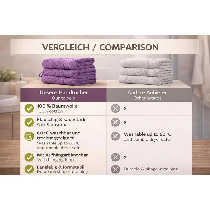 Betz Gästehandtücher 10 tlg. Gästehandtücher-Set PREMIUM 100 % Baumwolle 30x50cm, 100% Baumwolle (10-St) – Bild 8