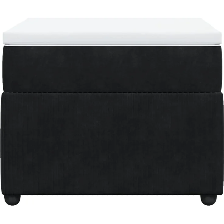vidaXL Boxspringbett mit Matratze Schwarz 100x200 cm Samt 3285622 – Bild 4
