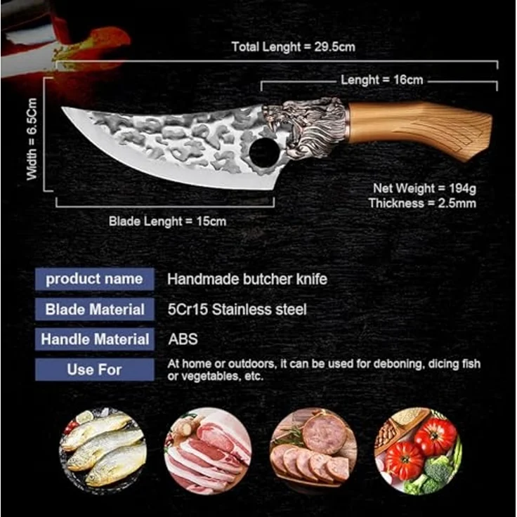 Muxel Hackmesser Das besondere Kochmesser, Hackmesser, Küchenmesser und Outdoormesser, handlich – Bild 5
