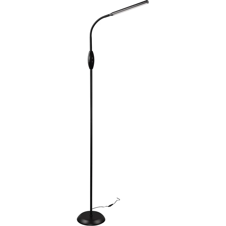 Reality Leuchten Stehleuchte TORO LED BH 21x145 cm grau Stehlampe Leseleuchte Deckenfluter Bogenleuchte