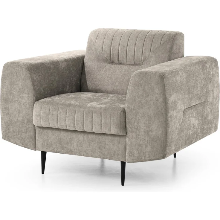 Beautysofa Polstergarnitur im modernen Stil auf hohen Metallbeinen VENEZIA, (Sessel + 2-Sitzer Sofa + 3-Sitzer Sofa im modernes Design), mit Metallbeine, Couchgarnituren aus Velours – Bild 2