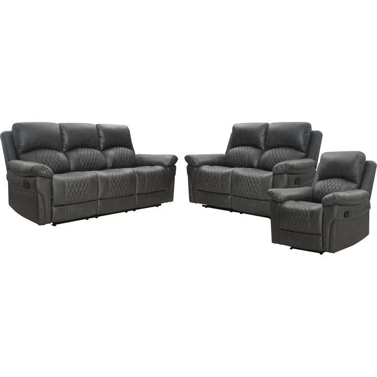 Sofa 2-Sitzer Füssen, Mikrofaser, Polyester, Anthrazit, 151 x 103 x 97 cm – Bild 3