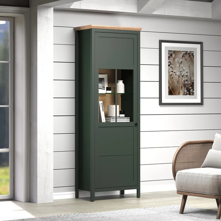 Wohnzimmer-Set >Stanton< in Tannengrün/Eiche aus Holzwerkstoff – Bild 6