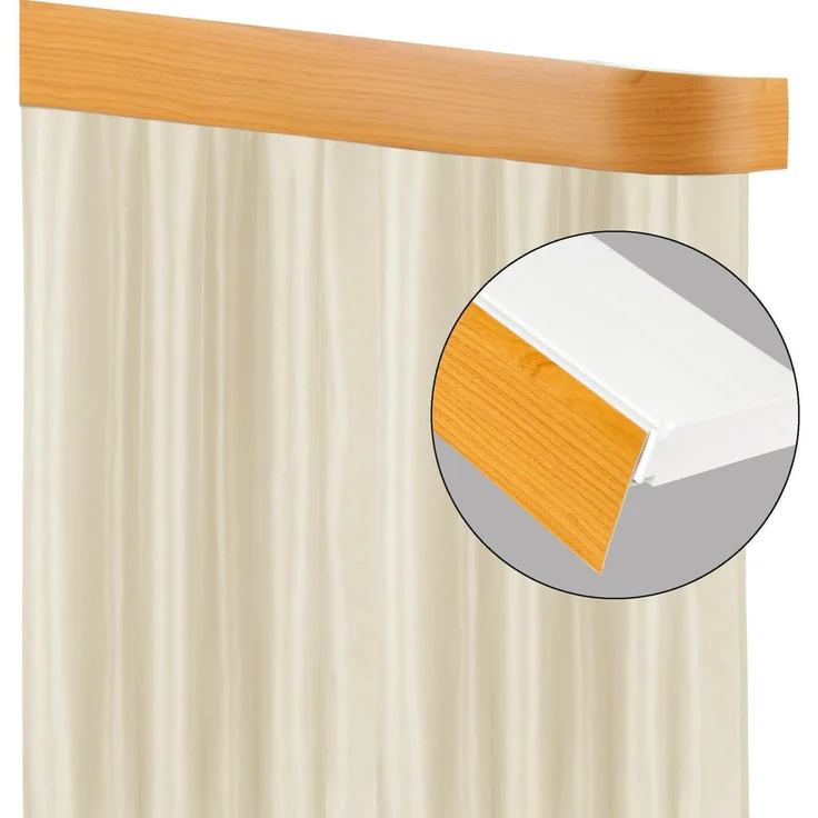 Bestlivings 1-3 Läufige Vorhangschiene mit Innenlauf aus Kunststoff und Kunststoff Blende Weiß 240cm 3-läufig – Bild 6