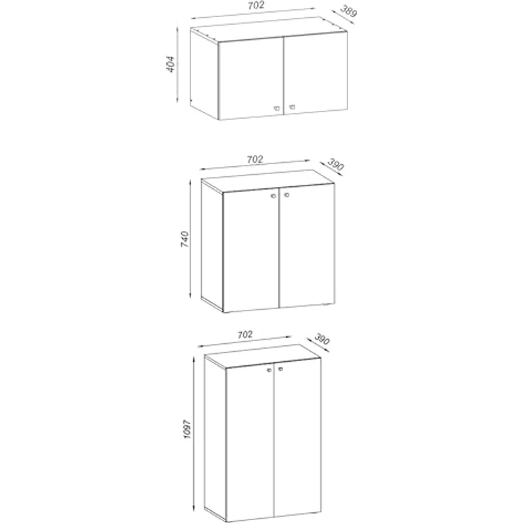 MID.YOU Schuhschrank, Buche, Kunststoff, 3 Fächer, 70x223x39 cm, Garderobe mit Drehtüren – Bild 3