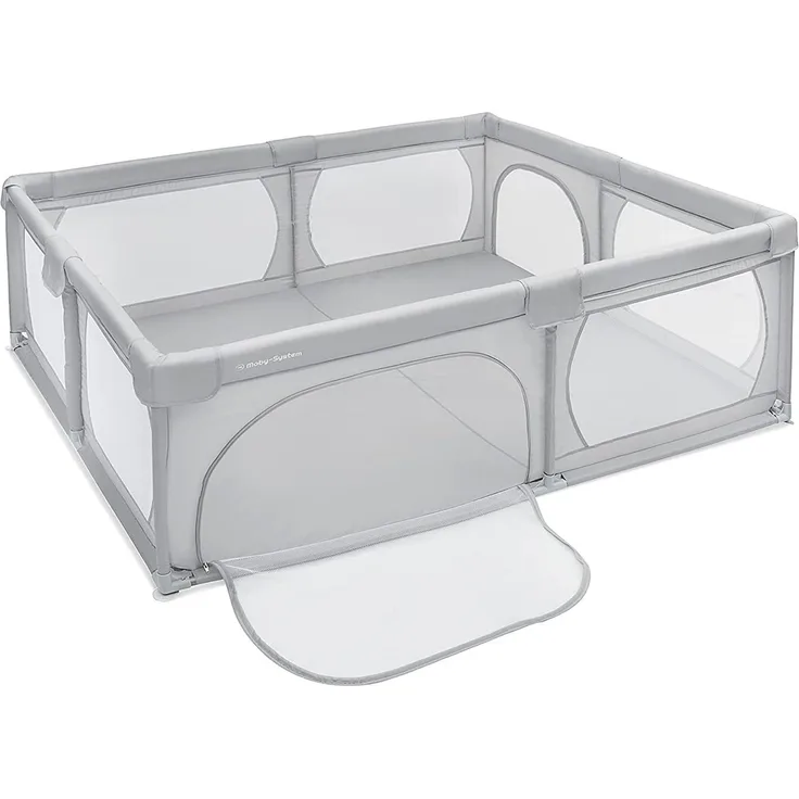 Moby-System Laufstall XXL Laufgitter für Babys – Sicherer Spielbereich - 200x140 cm