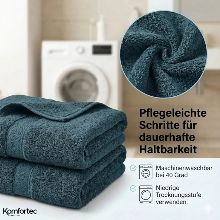 Komfortec Gästehandtücher Set aus 100% Baumwolle, (12-St) – Bild 4