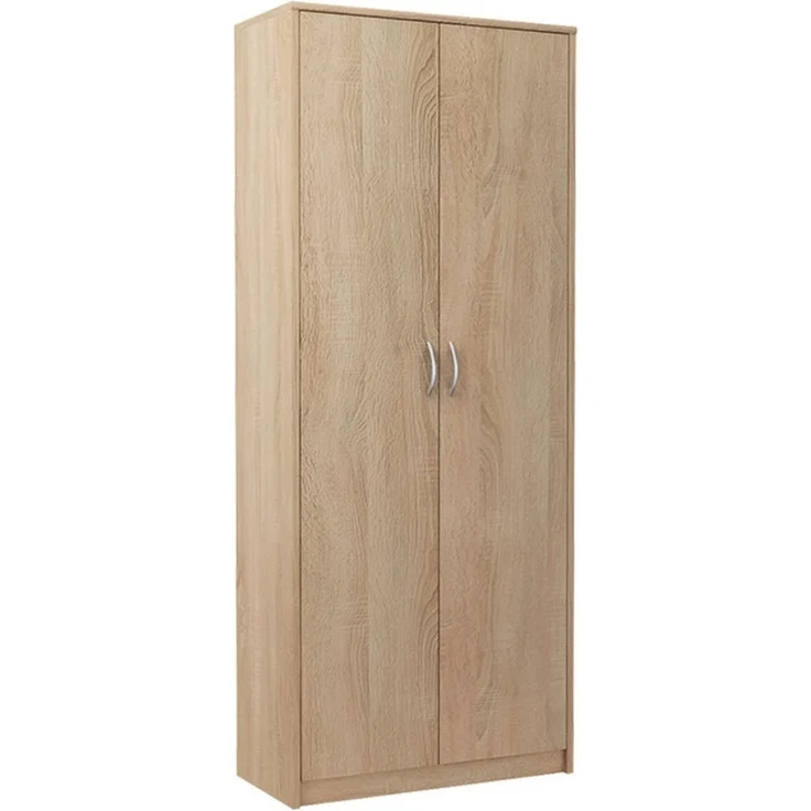 Home Collective Mehrzweckschrank Aktenschrank mit 5 Fächern Haushaltsschrank (74 cm breit aus Laminatplatte und hochwertigen Polymergriffen) in mattem Finish mit 4 Einlegeböden und 2 Türen sonoma – Bild 3