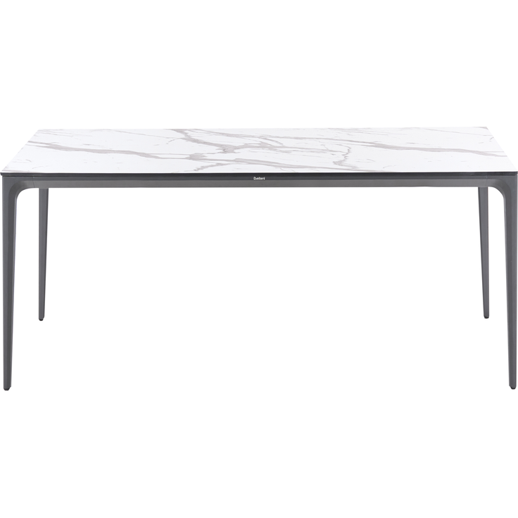 Gartentisch SOVARETO 180 cm 90 cm Marmor Optik Weißer Marmor – Bild 5