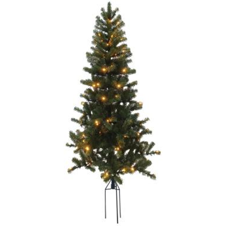 Künstlicher Weihnachtsbaum PVC „ASKE“ outdoor mit Spieß Klasse B+ 150 x 90 cm m/ LED NORDIC WINTER