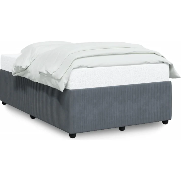 vidaXL Bettgestell ohne Matratze Dunkelgrau 120x190 cm Samt 3284995 – Bild 2