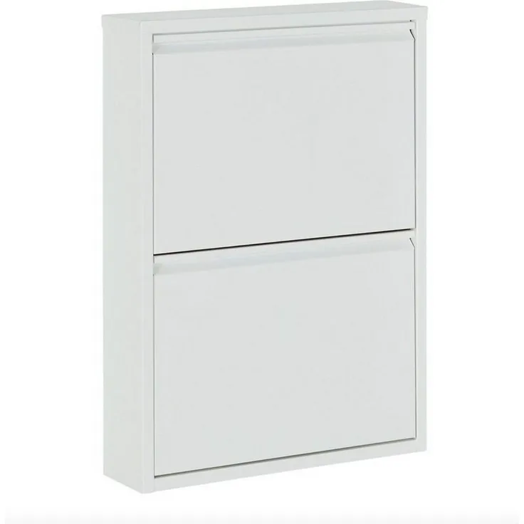 k-hometrends Schuhschrank KEKE 2 - WHITE stilvoller Schuhschrank, schmaler Organizer, 50x70x15cm