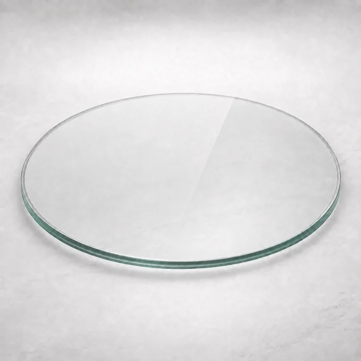 Glasplatte TERRY 30cm Rund ESG Gehärtetes Glas Scheibe Bodenplatte Glasscheibe Platzteller – Bild 3