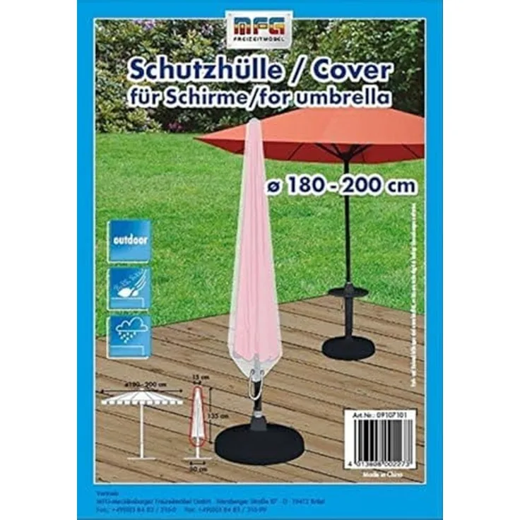 MFG Schutzhülle für Sonnenschirme Ø 180-200cm