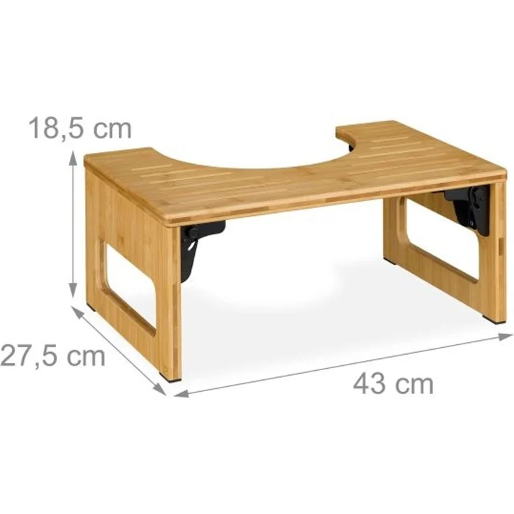Klappbarer Toilettenhocker aus Bambus 10050294 – Bild 4