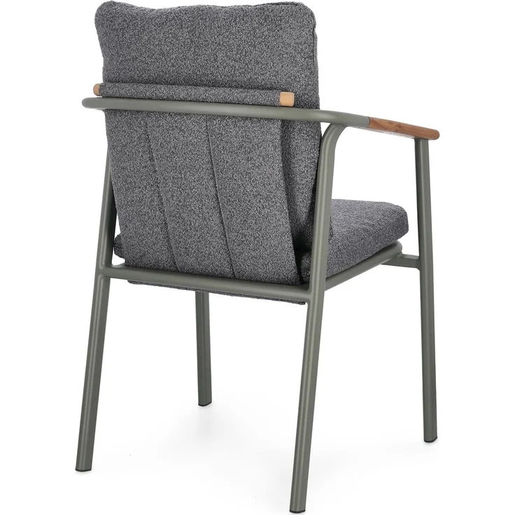 4er-Set Gartenstuhl Adilona - Aluminium Grün, Olefin-Stoff Anthrazit, mit Armlehnen – Bild 5