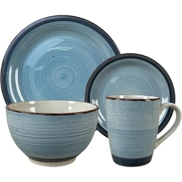 NTK-Collection Frühstücks-Geschirrset 16-teiliges Tafelservice aus Keramik Blau (16-tlg), Keramik, Frühstücksset Geschirrset – Bild 7