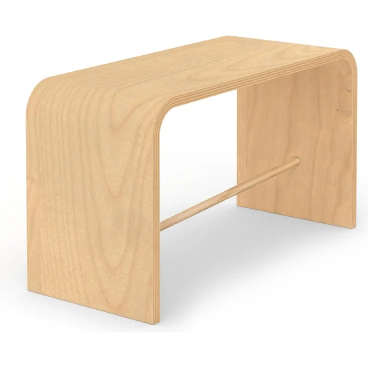Tojo Sit | Hocker | Ablage | Beistelltisch |Buche Schichtholz unbehandelt | 70 x 30 x 40 cm (L x B x H) Vielseitig einsetzbare Sitzgelegenheit | Holzhocker | Designer Möbel für Haus und Büro