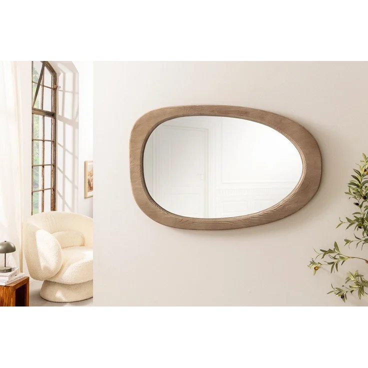 riess-ambiente Wandspiegel ORGANIC 105cm natur – Pinienholz, massiv, mit Rahmen, organisch (Einzelartikel, 1-St), Spiegel für Flur und Schlafzimmer – ideal für dekorative Ambiente! – Bild 3