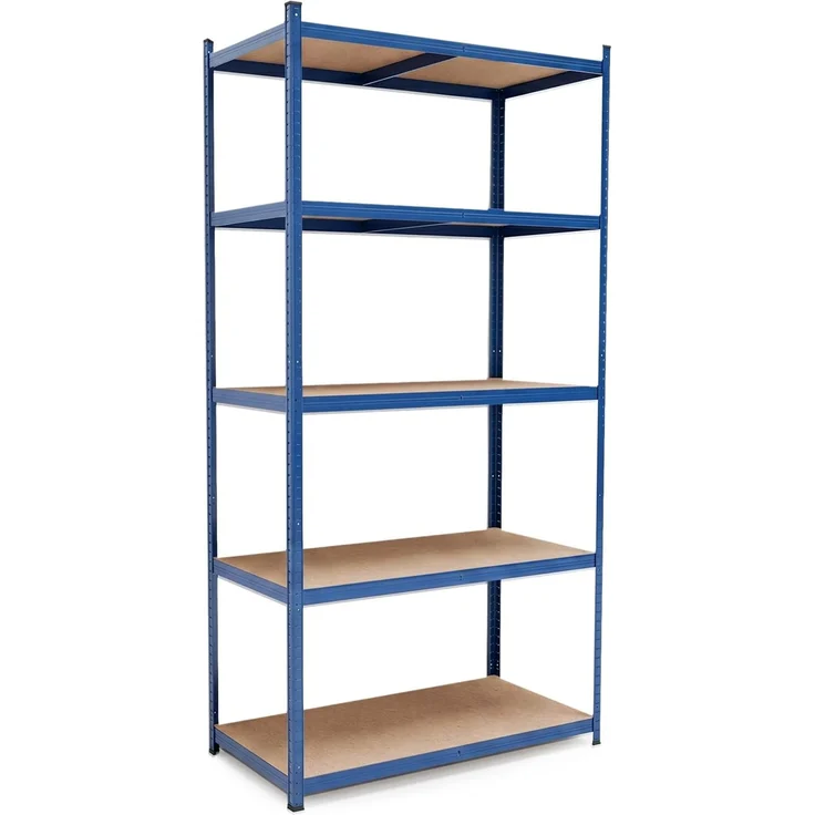 BELKO® Schwerlastregal C224 Blau, 200x100x60 cm tief, XXL Lagerregal & Kellerregal, Metallregal mit 5 Böden, Steckregal bis 900kg extrem belastbar (180kg pro Ebene), Werkstattregal