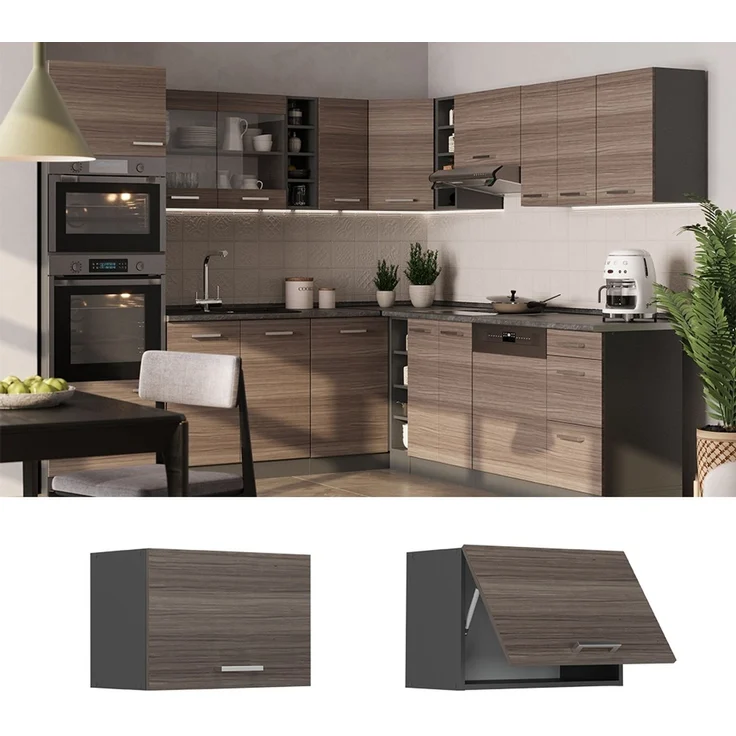 Hängeschrank R-Line Edelgrau 60 cm Flach Vicco – Bild 2