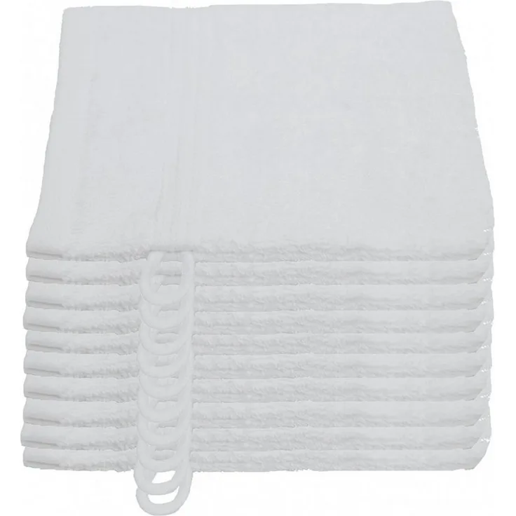 Julie Julsen Waschhandschuh 10-Waschhandschuh-Weiss-Waschhandschuh 15 x 21 cm (10-tlg)