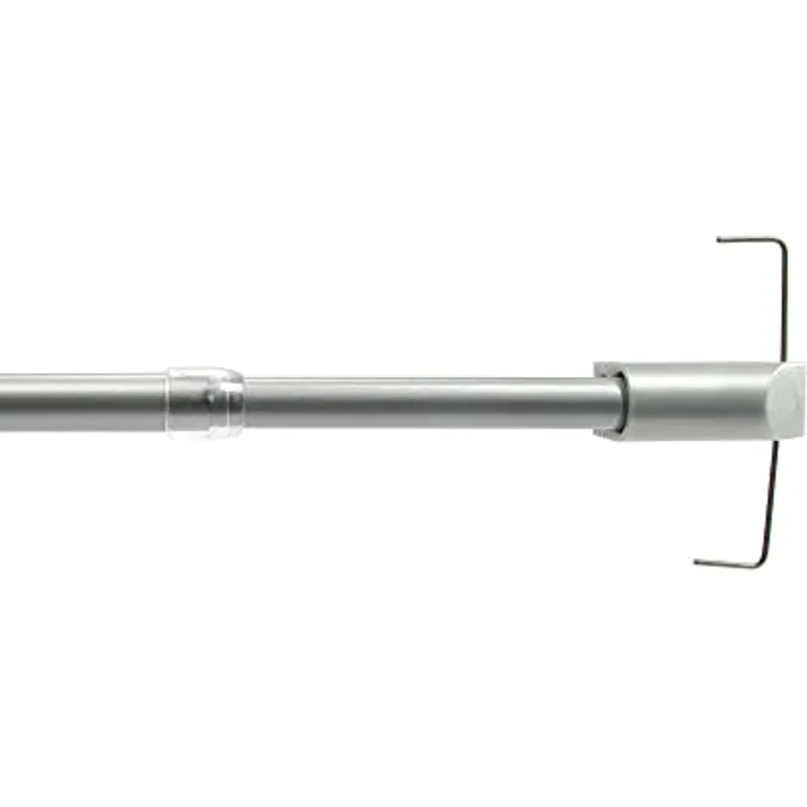 Liedeco Scheibenstange, Ø 12 mm, 1-läufig, ausziehbar, ohne Bohren, geklemmt, Kunststoff, Metall