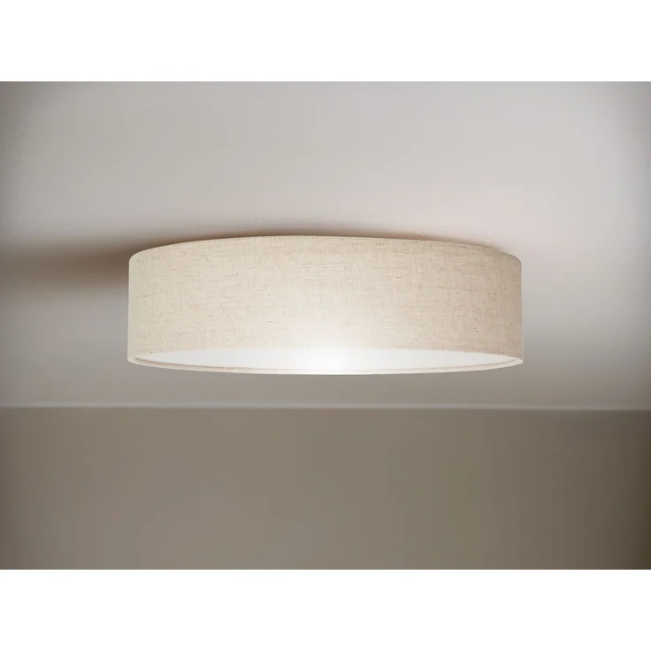 Deckenlampe CEILING DREAM, Leinen Stoffschirm / Abdeckung satiniert, Ø 40cm – Bild 3