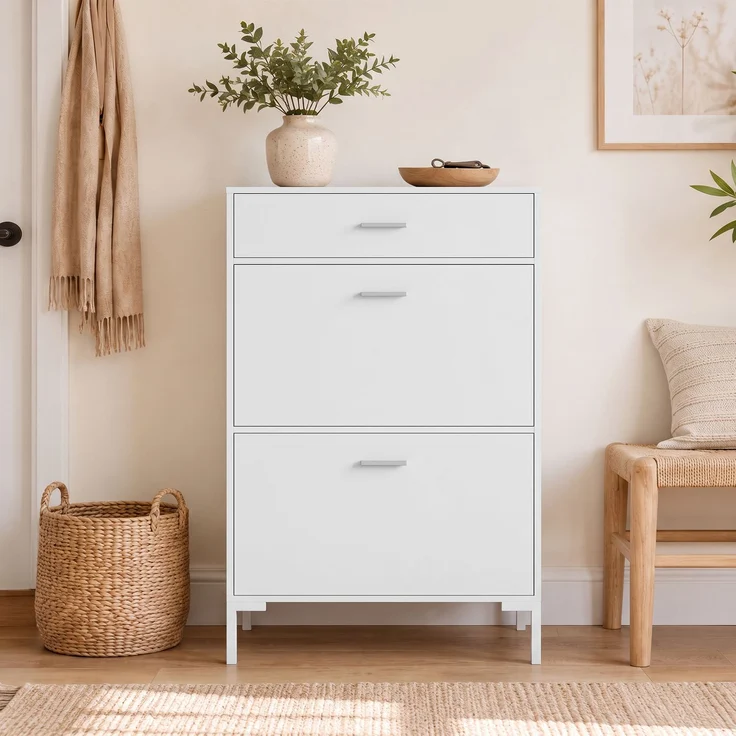 HOMCOM Schuhschrank, MDF, Weiß – Bild 8