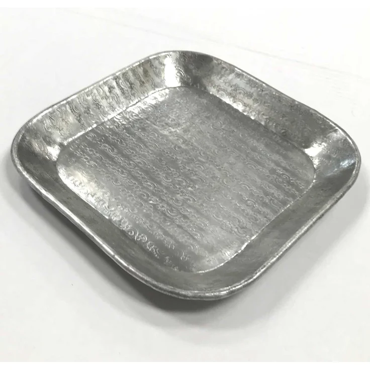 Orientalisches Tablett Prisma Silber 30x30 cm – Bild 1