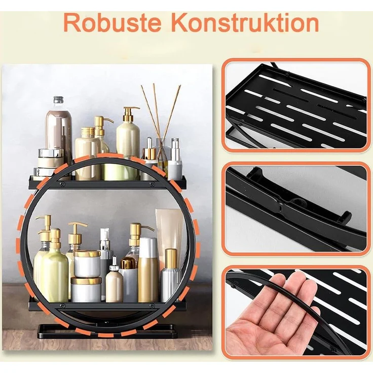 TUWENA Make-Up Organizer Makeup Organizer, 2 Stöckiger Kosmetik Aufbewahrungskorb – Bild 3