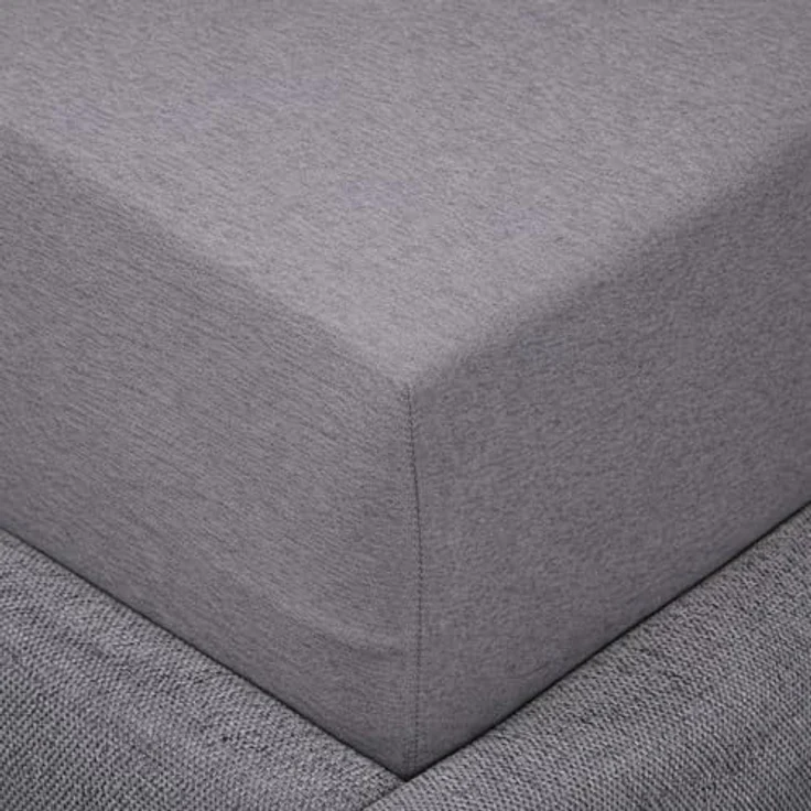 Traumschloss Spannbettlaken Comfort, Jersey, Grau, 180-200x200, 100% Baumwolle – Bild 3