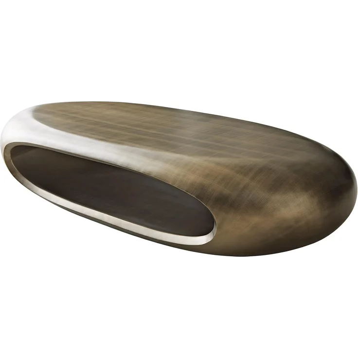 Couchtisch Sinor 140x65 cm Metallic Gold – Bild 1