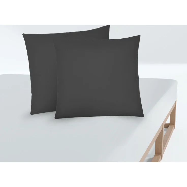 biberna Feinjersey-Kissenbezug, 2-teilig, titanium, 40x40 cm – Bild 3