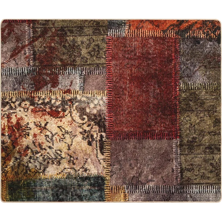 vidaXL Teppichläufer MARSA Mehrfarbig 100 x 80 cm Polyester und PVC 42023242 – Bild 2