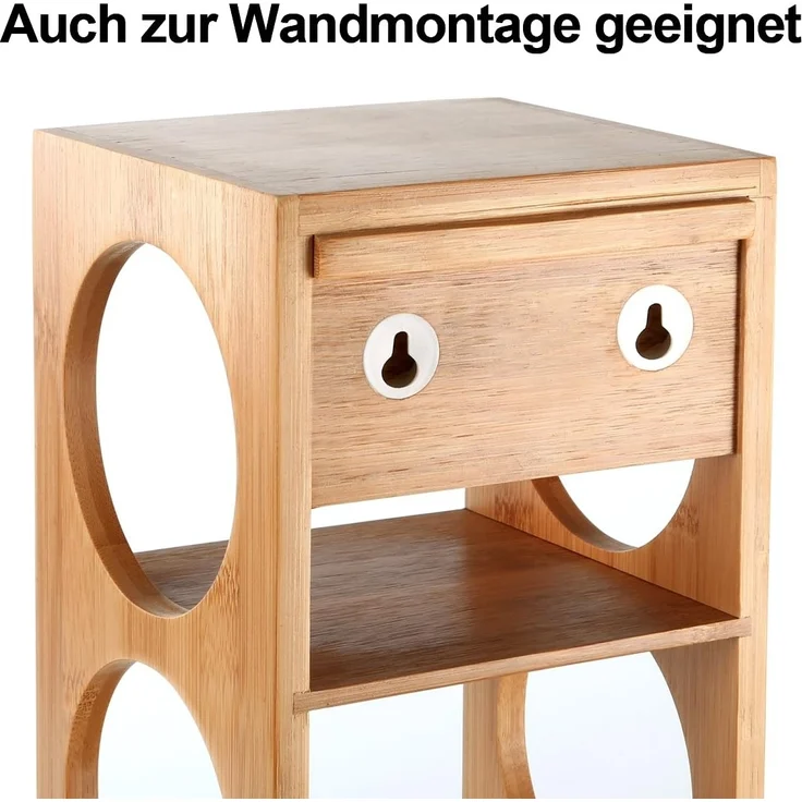 Gräfenstayn Weinregal CUBE - stapelbar aus Bambus-Holz für 5 Wein-Flaschen zum Stellen, Wand-Montage erweiterbar Weinflaschenhalter Weinkiste Flaschenregal – Bild 3