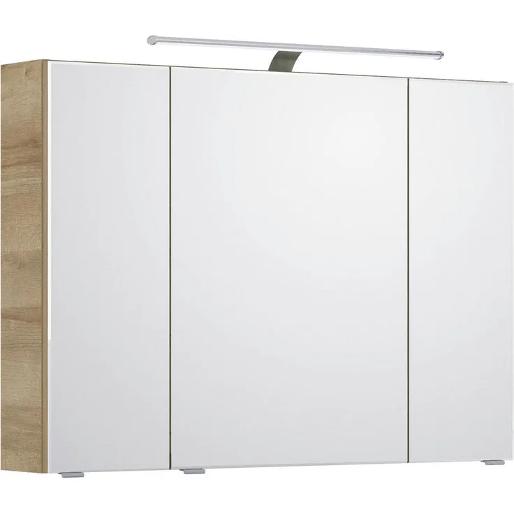 Pelipal Spiegelschrank 6005, Eiche, Metall, 6 Fächer, 98x70.3x17 cm, erweiterbar, Soft-Close-System, Made in Germany