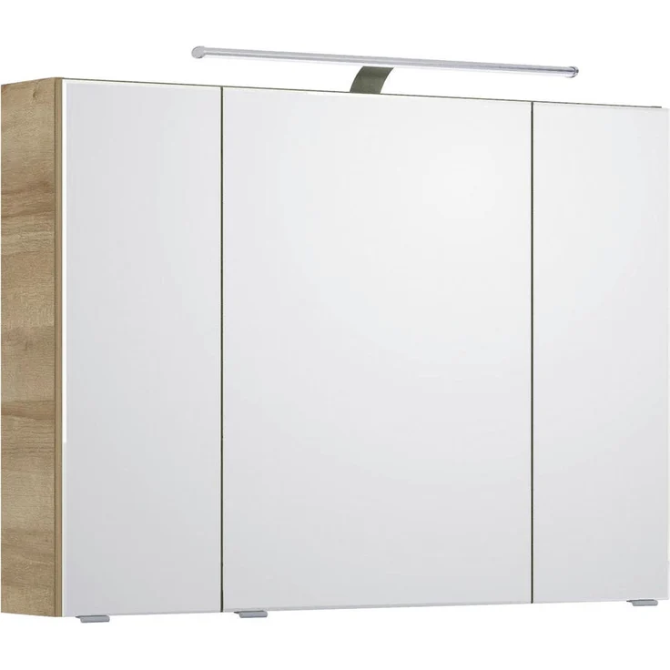 Pelipal Spiegelschrank 6005, Eiche, Metall, 6 Fächer, 98x70.3x17 cm, erweiterbar, Soft-Close-System, Made in Germany