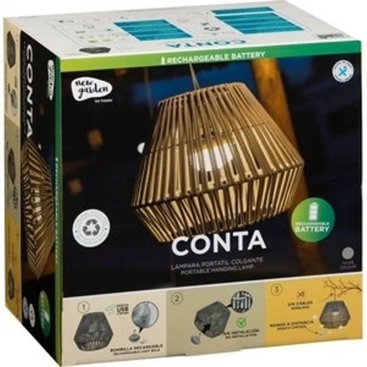 New Garden Conta Recharge battery Hang taupe grey colour – Bild 4
