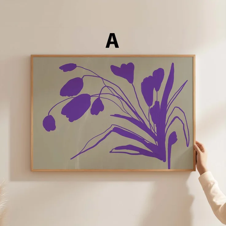 Mediterrane Zitronen Poster · Geschenkidee · Blaue Fliesen, Zitronen und mediterrane Kunst · Dekoprint ohne Rahmen - A / 40 x 60 cm