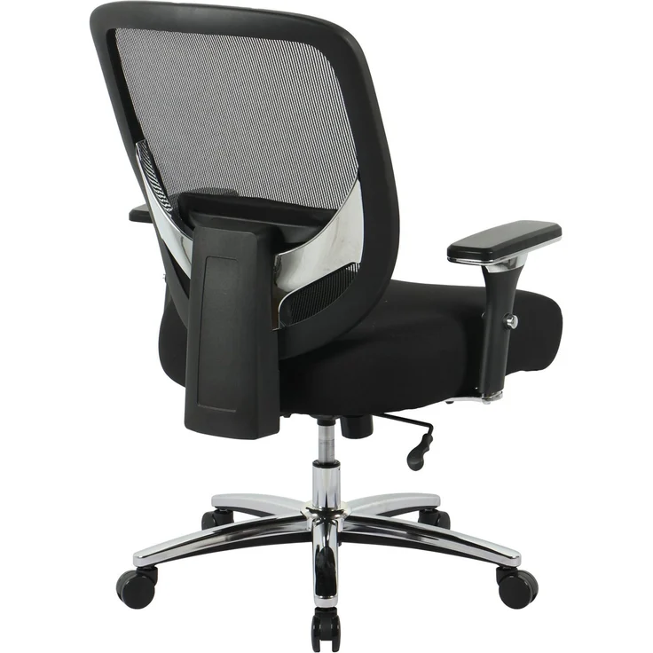 Venda 'MANFRED' Chefsessel, Stoff schwarz, 74 x 112 x 73 cm, 180 kg belastbar, mit Wippfunktion – Bild 3