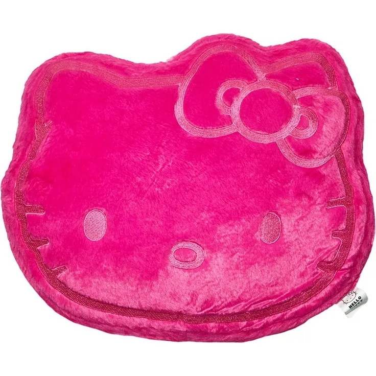 Hello Kitty Dekokissen Hello Kitty 3D Velours Kissen Dekokissen Cushion 40x33x7 cm