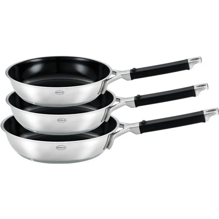 RÖSLE Pfannen-Set Silence® Pro Bratpfannen-Set Keramik ProCeraPlus 3tlg. 20, 24 & 28 cm – Bild 2