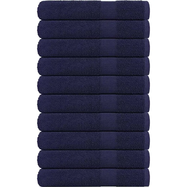 vidaXL Saunatücher FROGN 10 Stk. Marineblau 80x200 cm 360 g/m² 136793